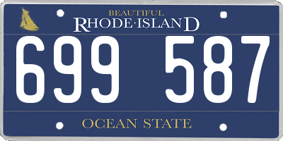 RI license plate 699587