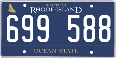 RI license plate 699588