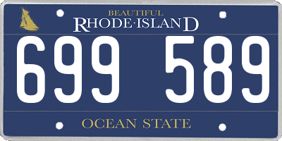 RI license plate 699589