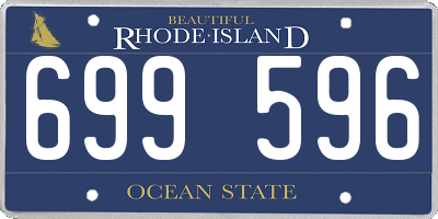 RI license plate 699596