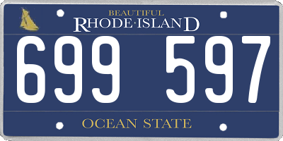 RI license plate 699597
