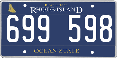 RI license plate 699598