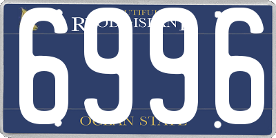 RI license plate 6996