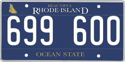 RI license plate 699600
