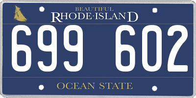 RI license plate 699602