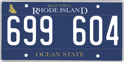RI license plate 699604