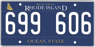 RI license plate 699606