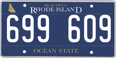 RI license plate 699609