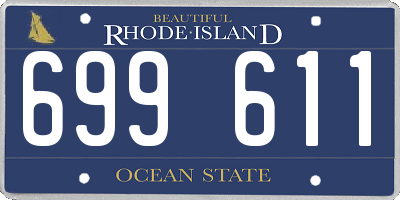 RI license plate 699611