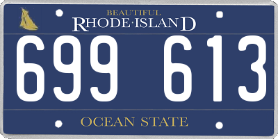 RI license plate 699613