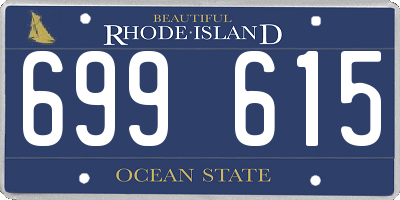 RI license plate 699615