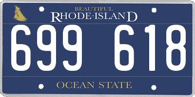 RI license plate 699618