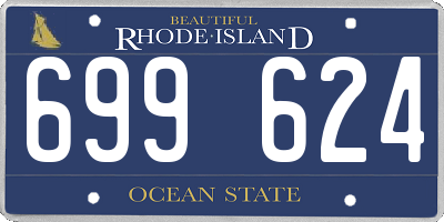 RI license plate 699624