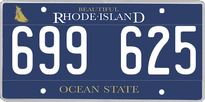 RI license plate 699625
