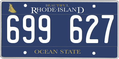 RI license plate 699627