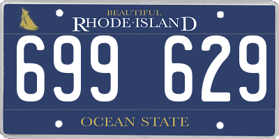 RI license plate 699629