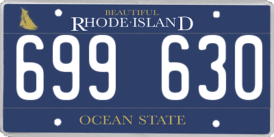 RI license plate 699630