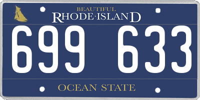 RI license plate 699633
