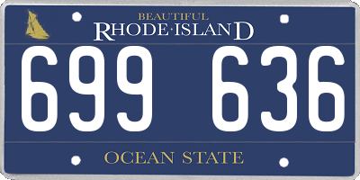 RI license plate 699636