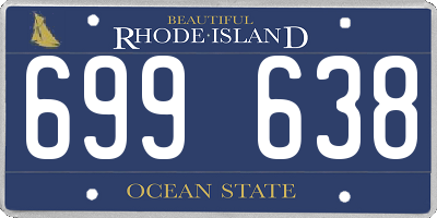 RI license plate 699638