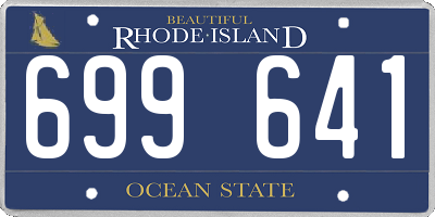 RI license plate 699641