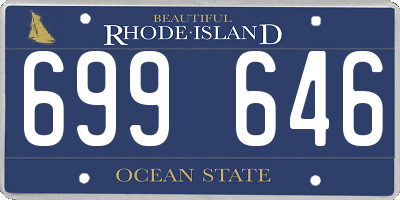 RI license plate 699646