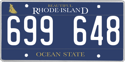 RI license plate 699648