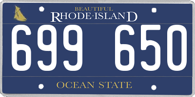 RI license plate 699650