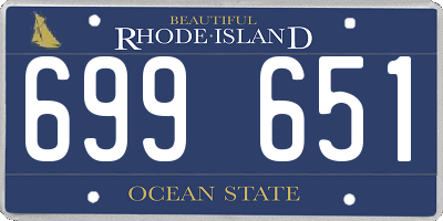 RI license plate 699651