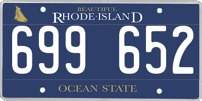 RI license plate 699652