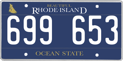 RI license plate 699653