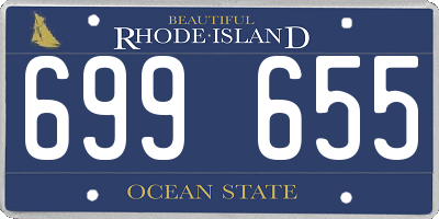 RI license plate 699655