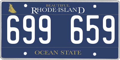 RI license plate 699659