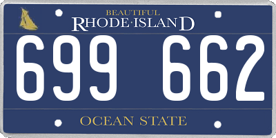 RI license plate 699662