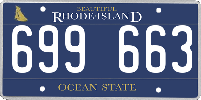 RI license plate 699663