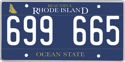 RI license plate 699665