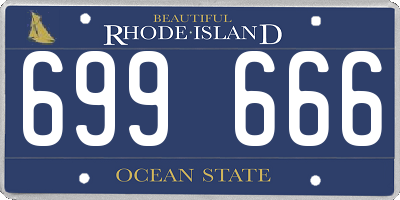 RI license plate 699666