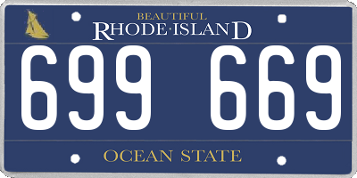 RI license plate 699669