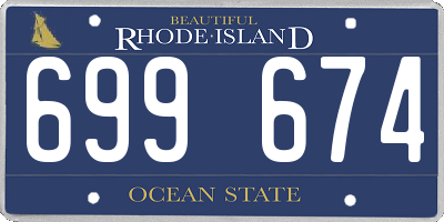 RI license plate 699674