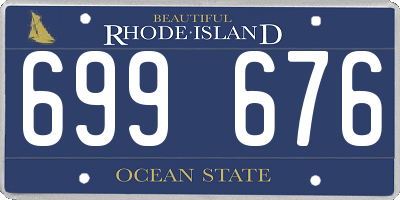 RI license plate 699676