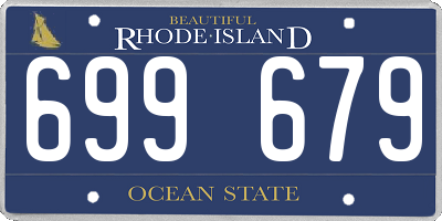 RI license plate 699679
