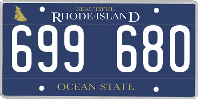 RI license plate 699680