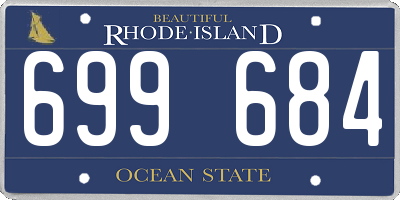 RI license plate 699684