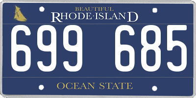 RI license plate 699685