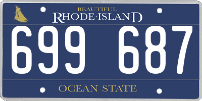 RI license plate 699687