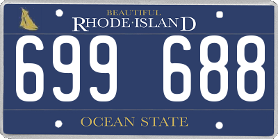 RI license plate 699688