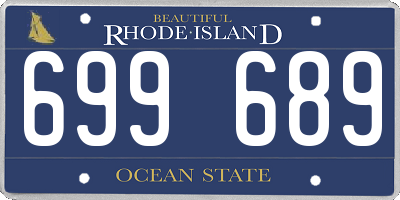 RI license plate 699689