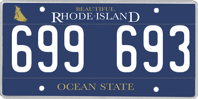RI license plate 699693