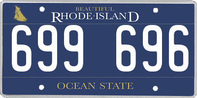 RI license plate 699696