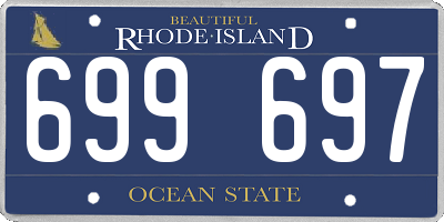 RI license plate 699697